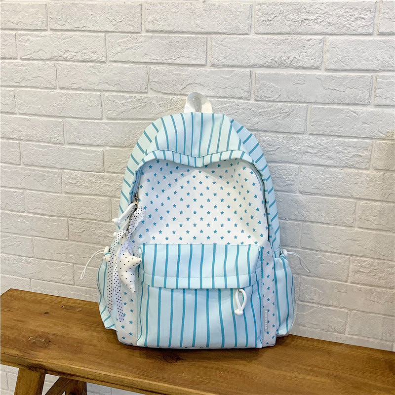 Charming Striped Patterned Backpack Kalsten