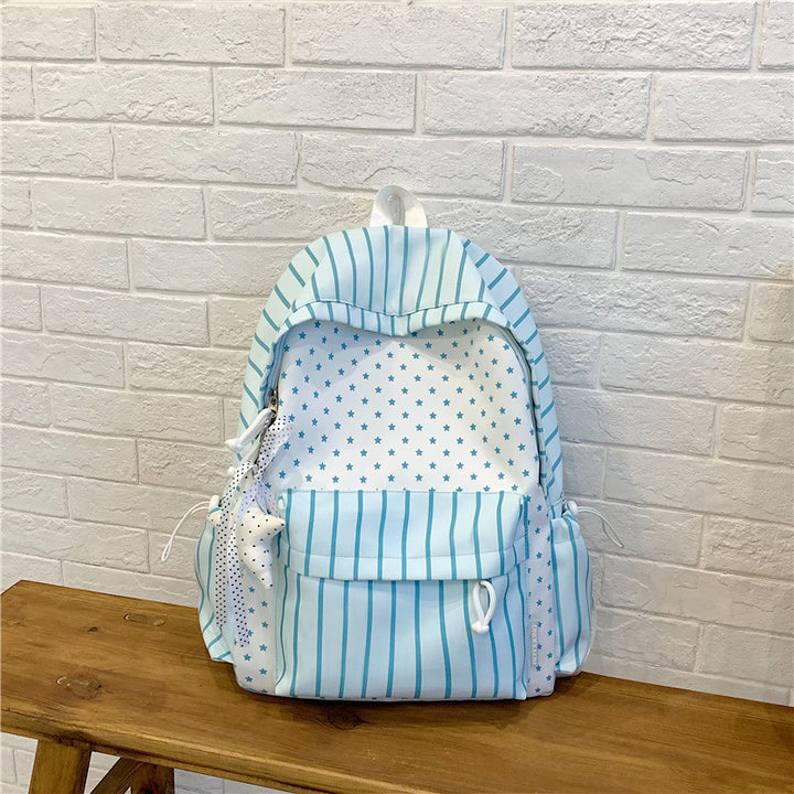 Charming Striped Patterned Backpack Kalsten