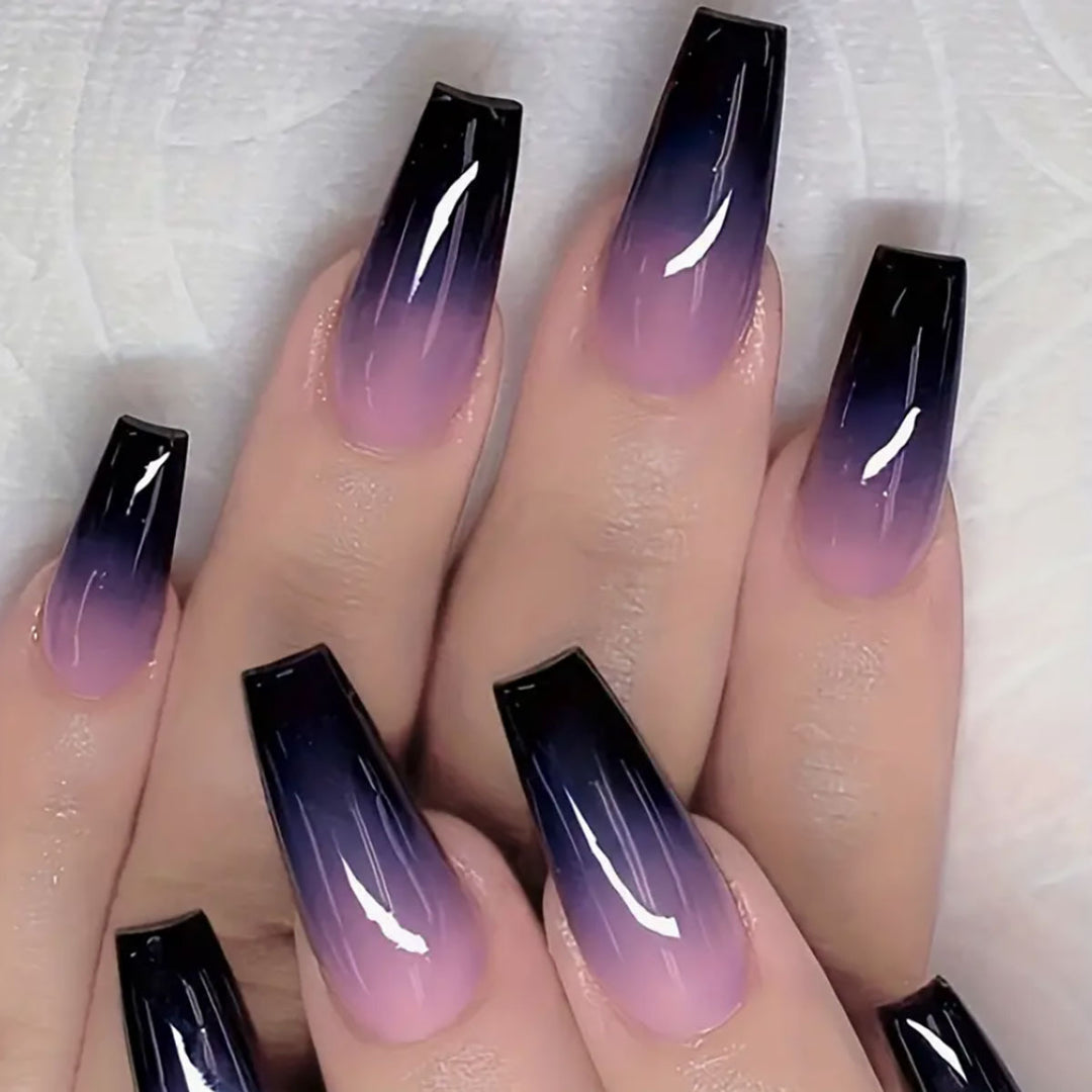 Ombre Long-Stiletto Press-On Nails