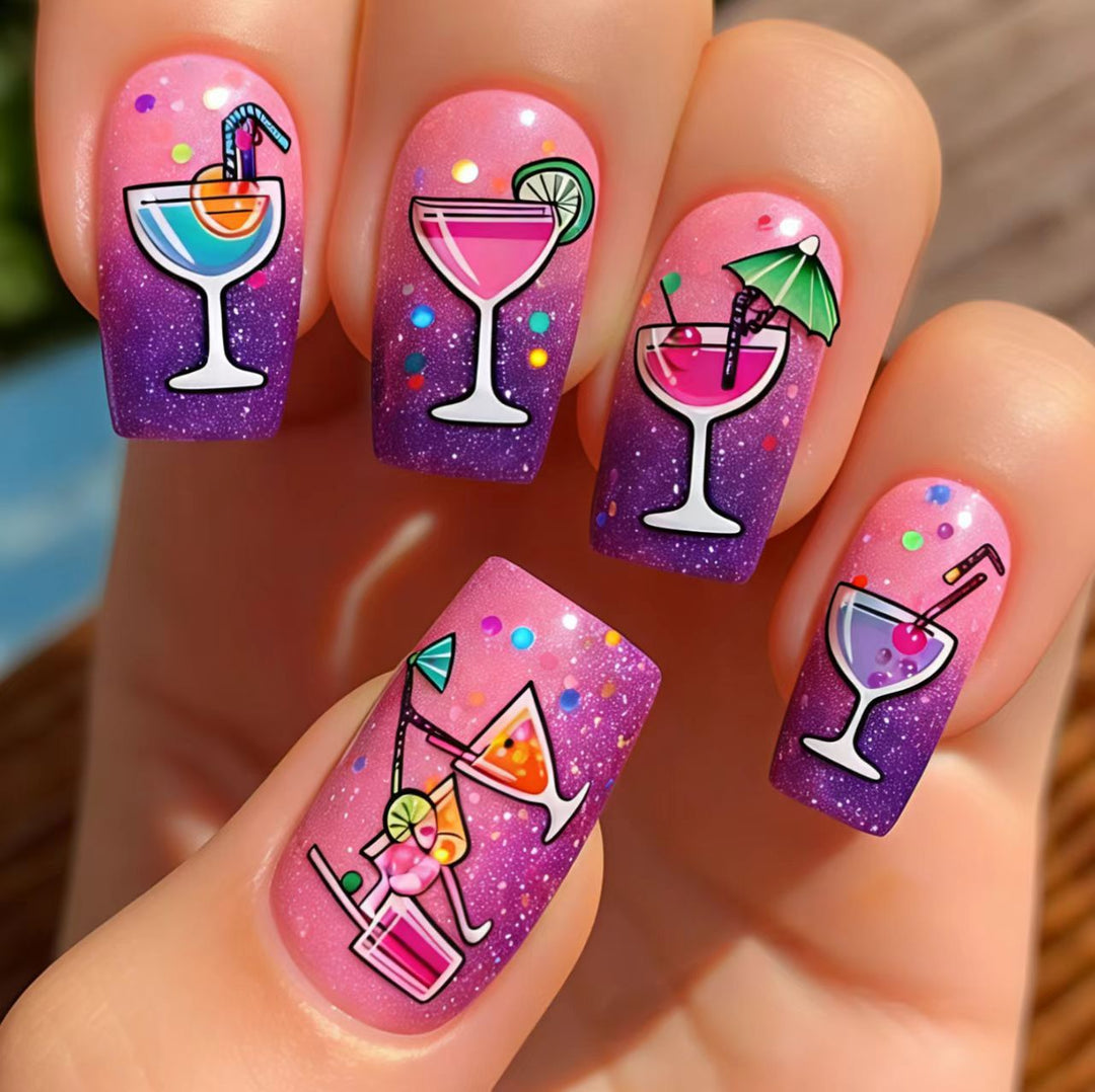 Summer Cocktail Nail Art Kalsten