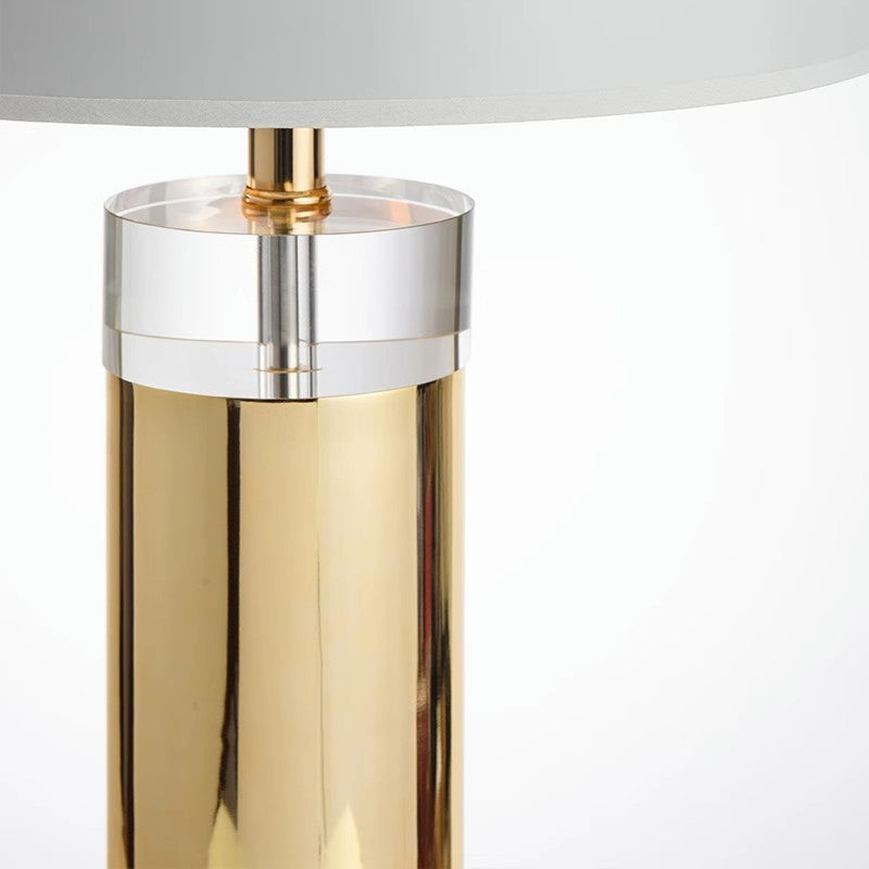 Elegant Glass Table Lamp with Modern Accents