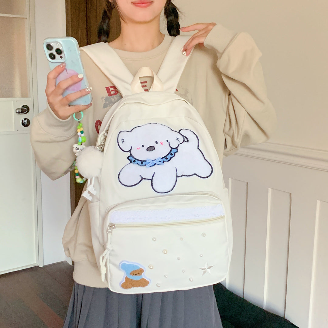 Cute Cartoon Character Print Backpack Kalsten