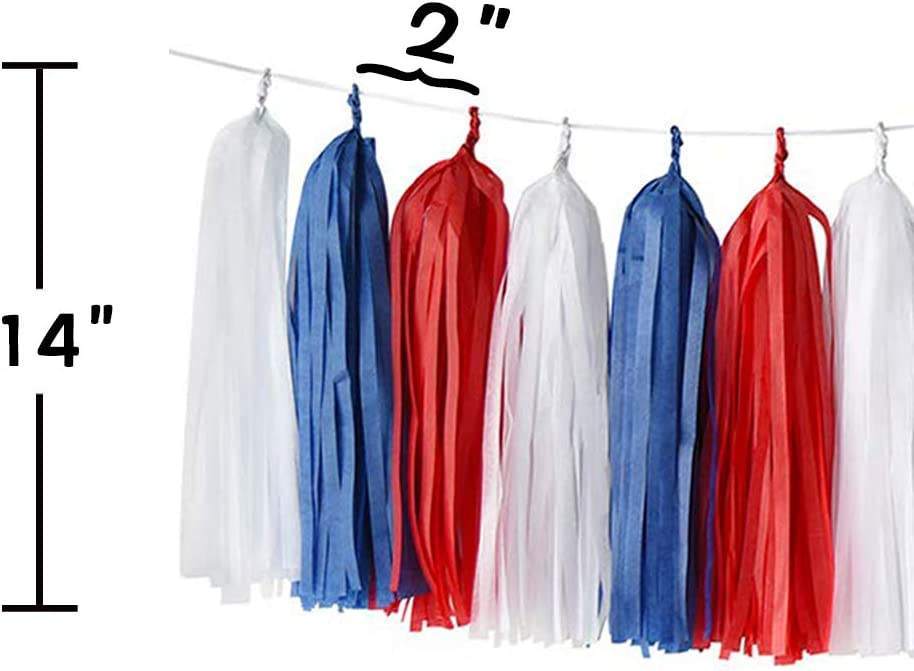 Unisex nan patriotic hanging paper fan and tassel party decoration set Kalsten