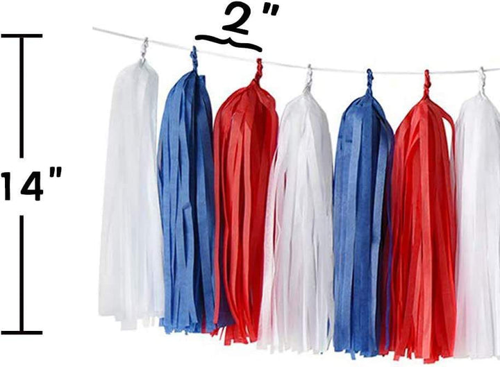 Unisex nan patriotic hanging paper fan and tassel party decoration set Kalsten