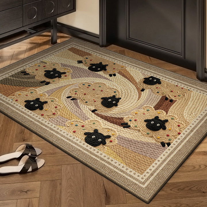 Decorative Sheep-Themed Area Rug