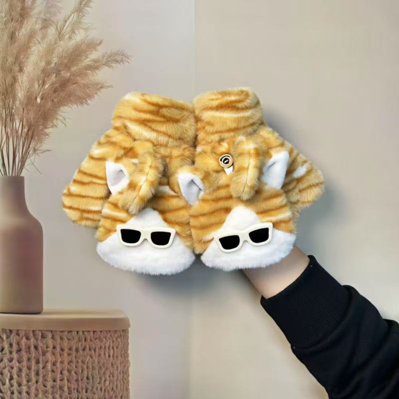 Plush Soccer-Themed Slippers Kalsten