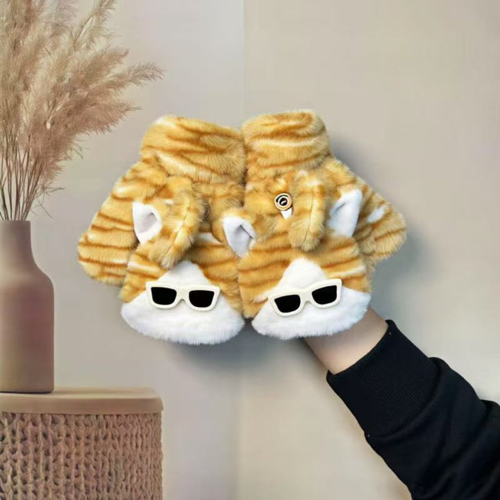 Plush Soccer-Themed Slippers Kalsten