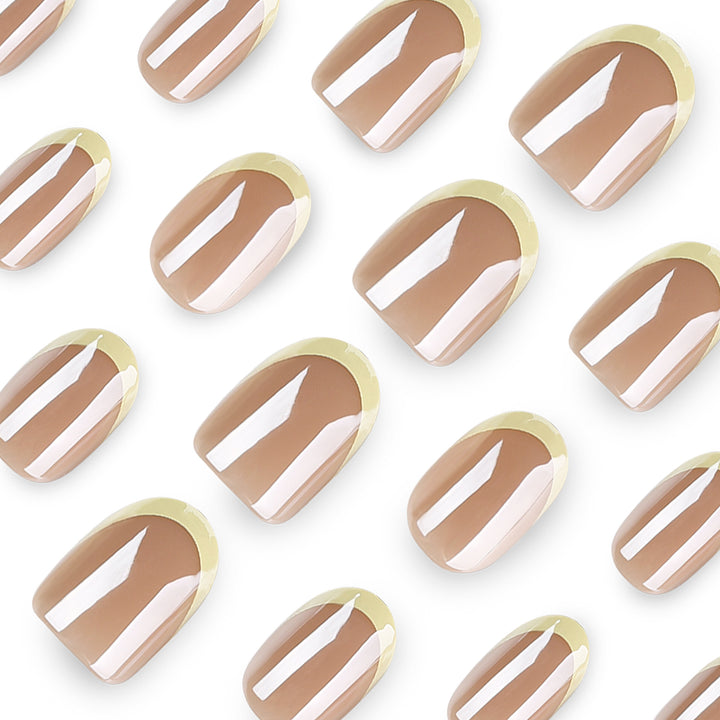 Elegant Nail Art with Translucent Gradient and Precise French Tip Kalsten