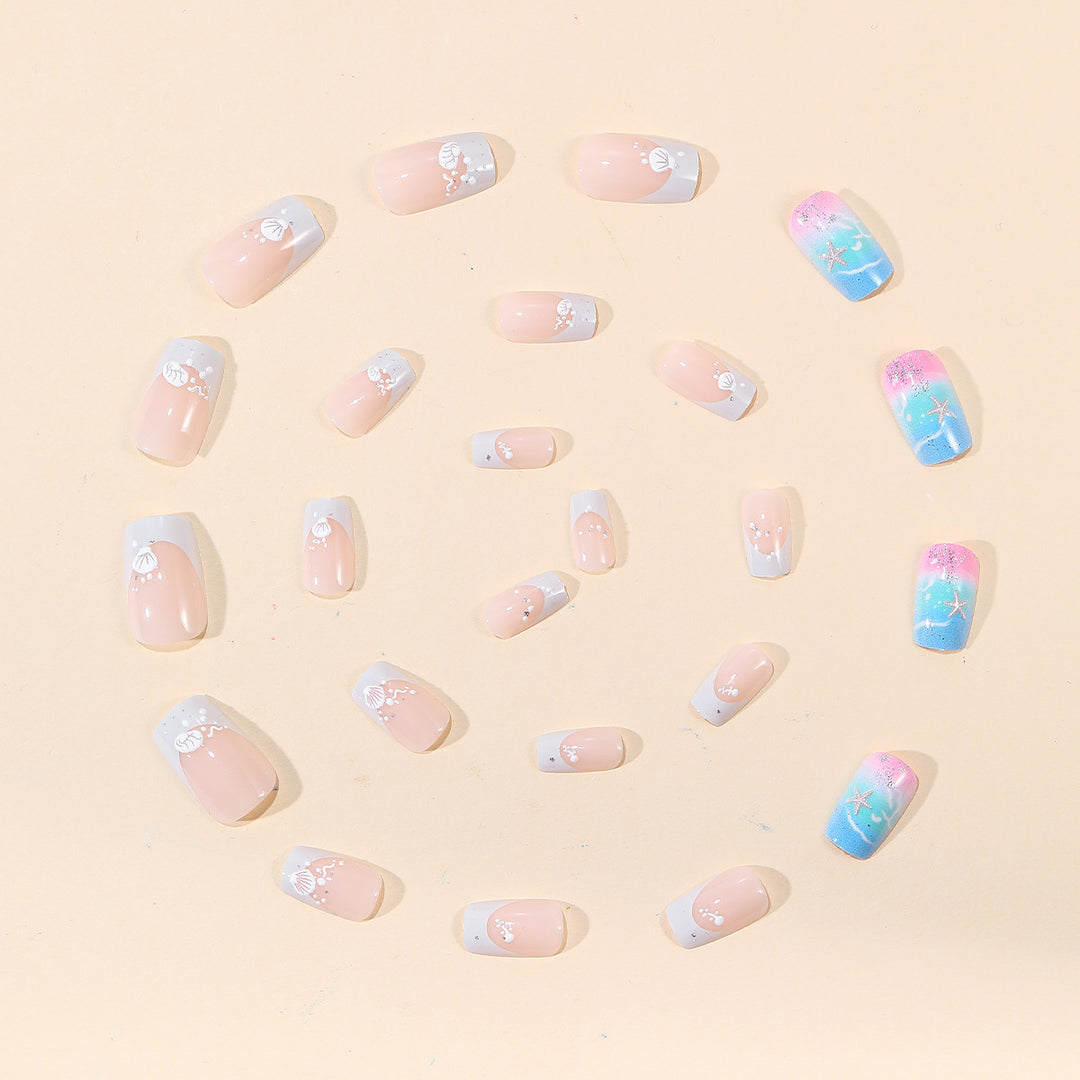 Ocean-Inspired Gel Nail Art Extensions Kalsten