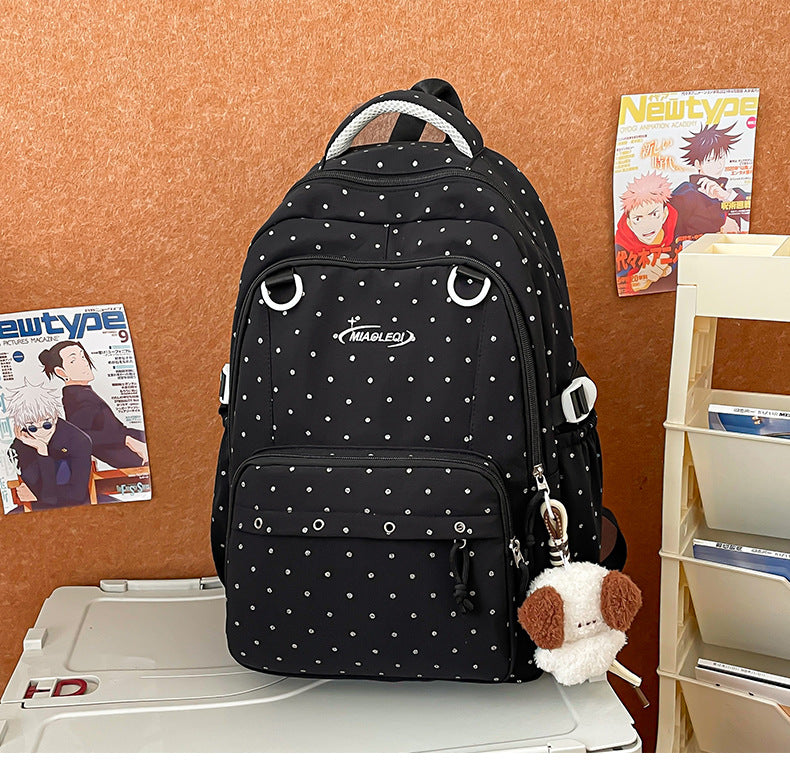 Stylish Multi-Pocket Backpack with Cute Accessories Kalsten