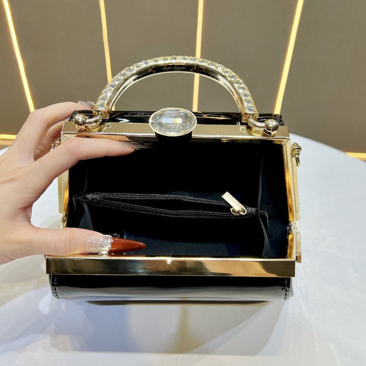 Elegant Patent Leather Evening Handbag