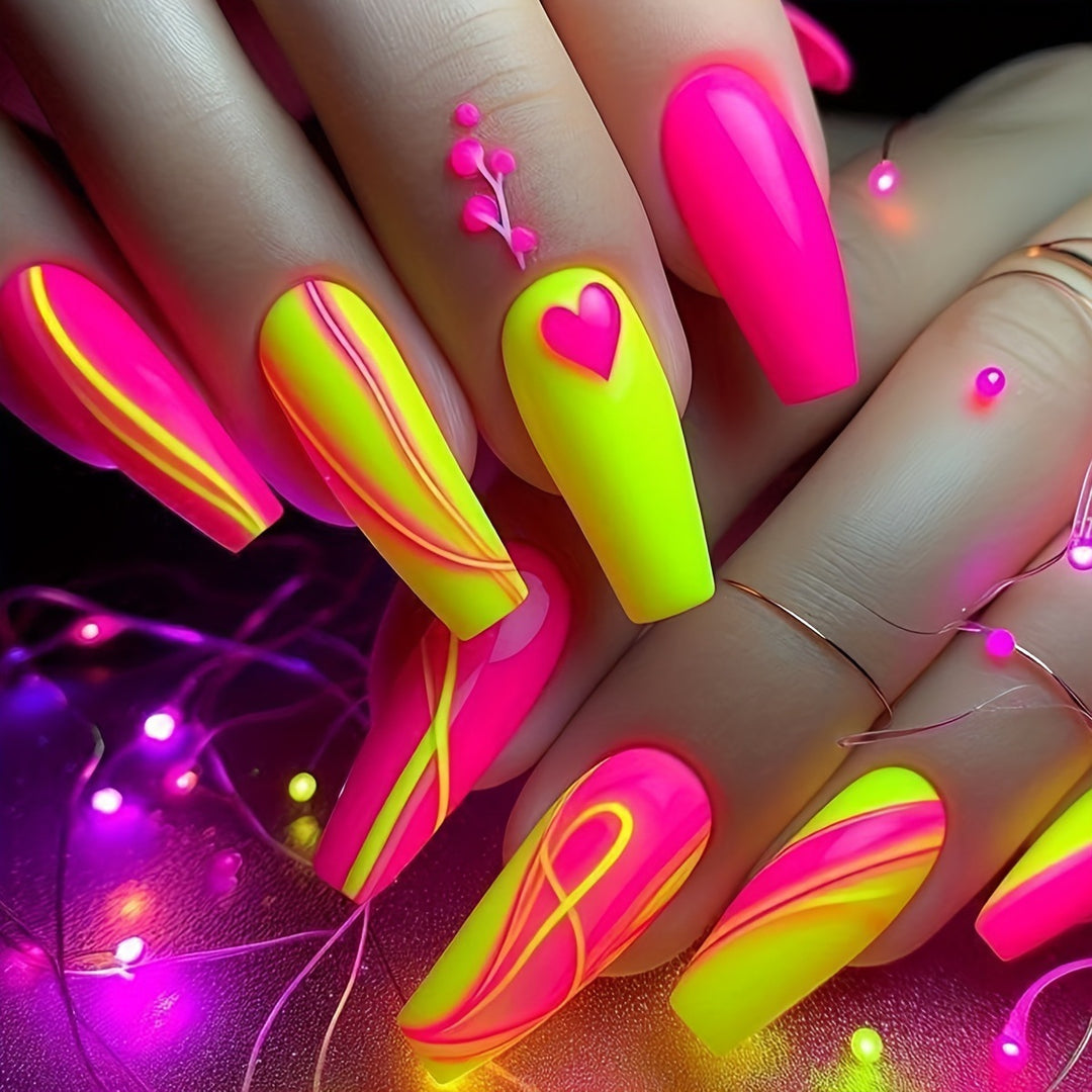 Neon Themed Nail Art Kalsten
