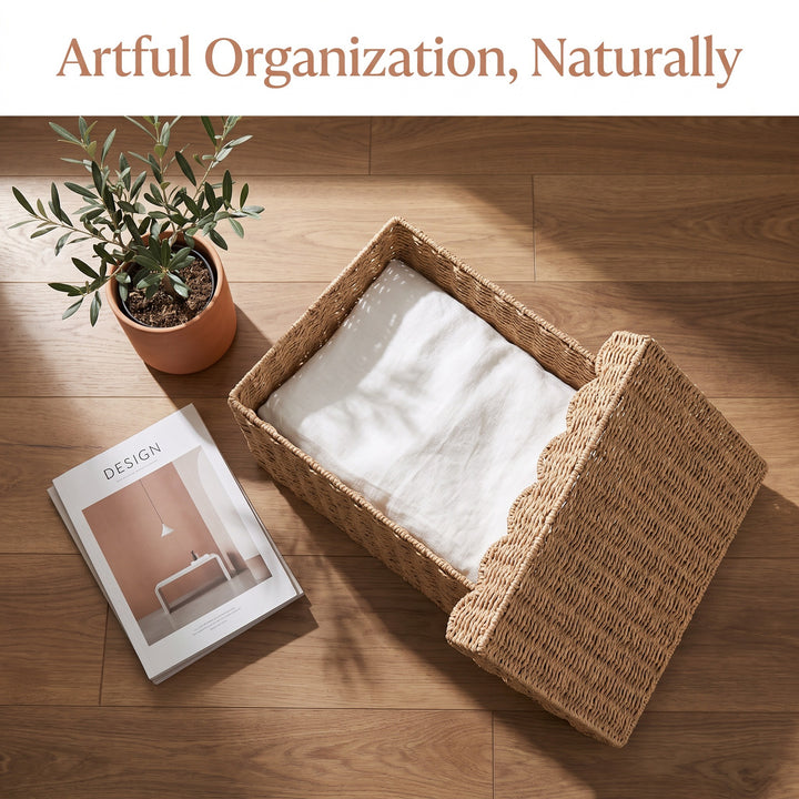 Playful storage basket with lid Kalsten