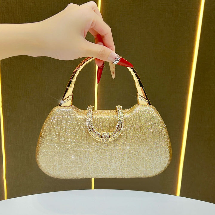 Rhinestone-Detail Evening Handbag