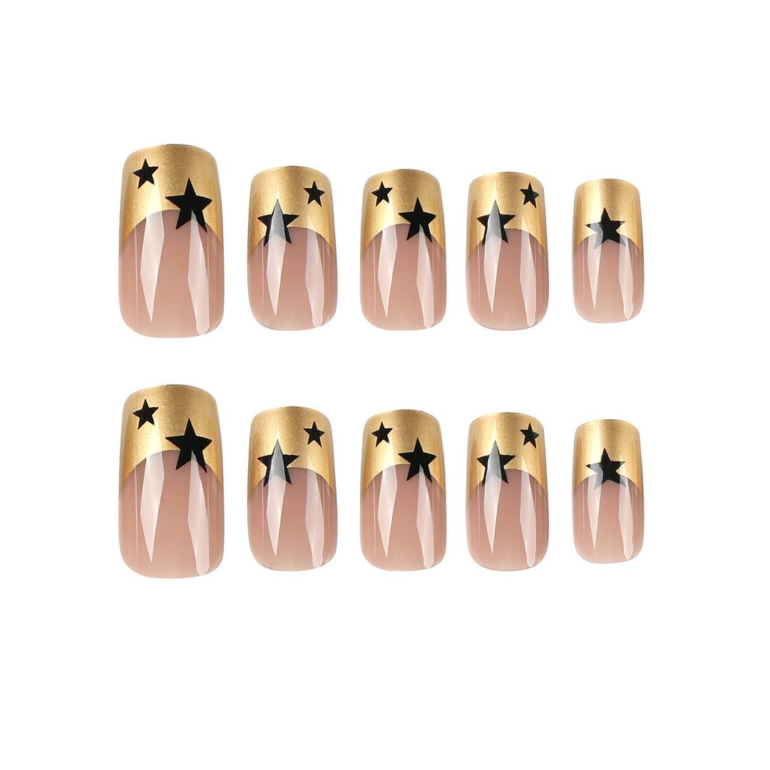 Artful nail design with star accents Kalsten
