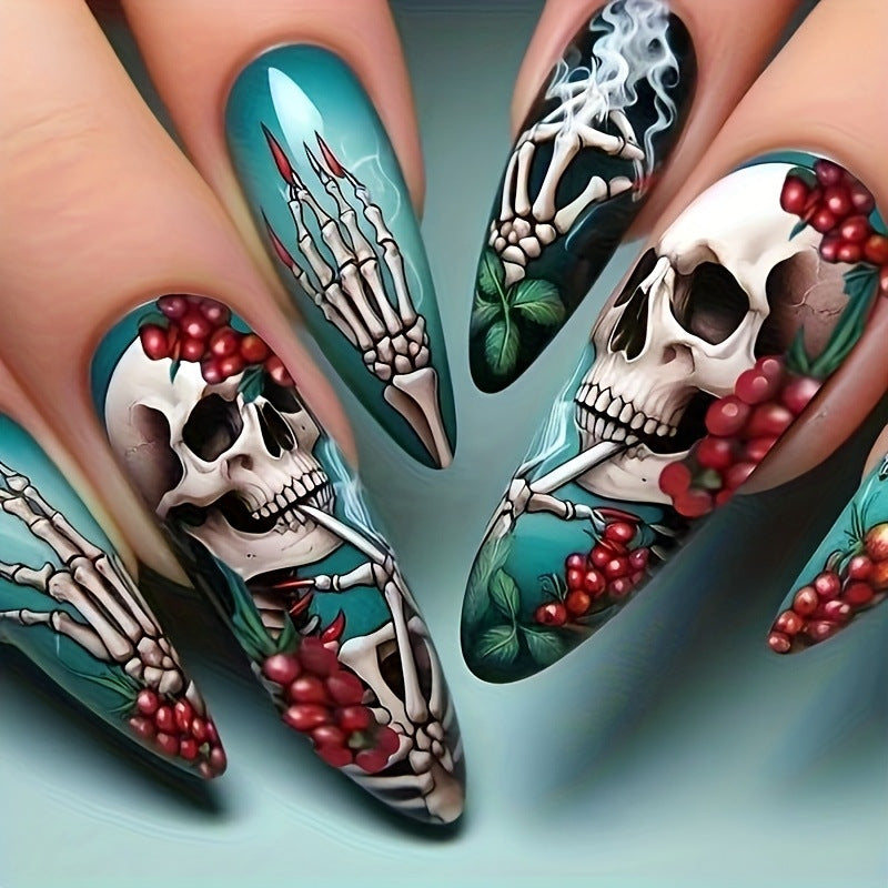Artistic Skeleton Nail Art