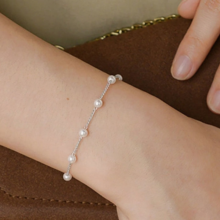 Elegant Pearl Accent Chain Bracelet Kalsten