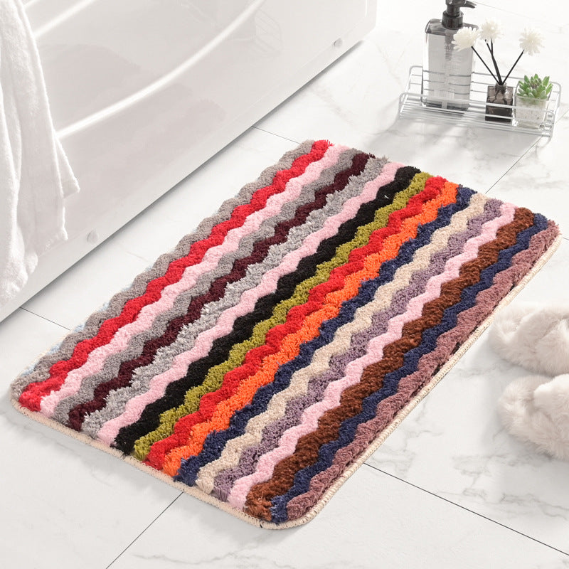 Fringed Chevron Bath Mat Kalsten