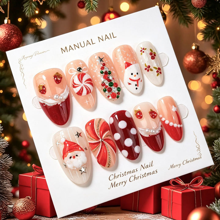 Festive Holiday Nail Art Set