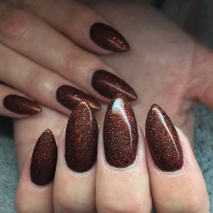 Unique Glittering Almond-Shaped Press-On Nails Kalsten