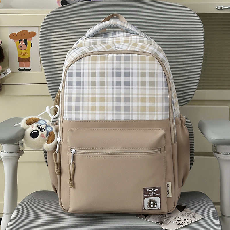 Stylish Plaid Design Backpack Kalsten