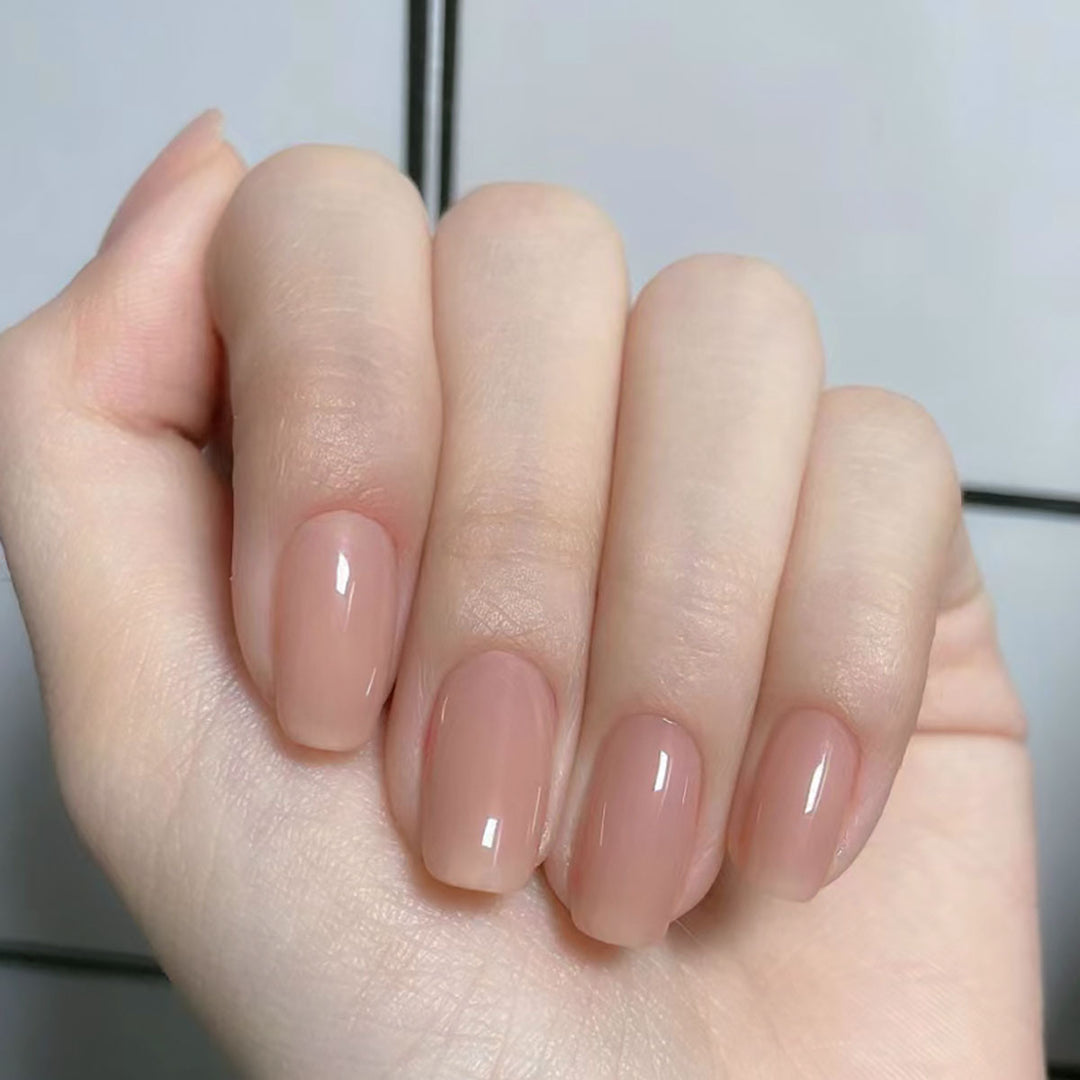 Elegant Natural Finish Press-On Nails
