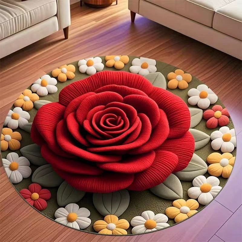 Floral Shaped Area Rug