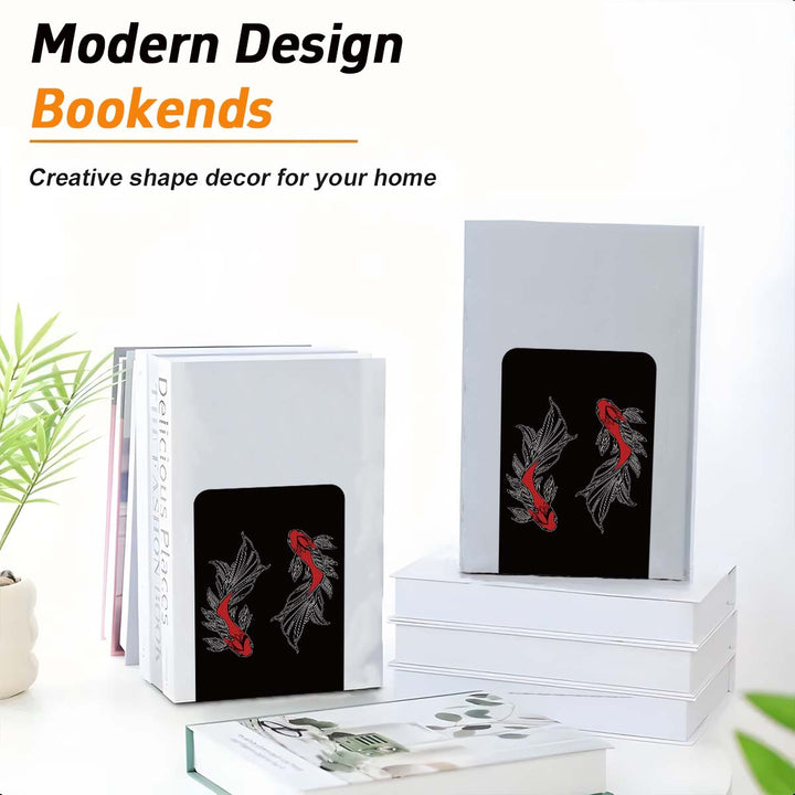 Artistic Koi Fish Bookends