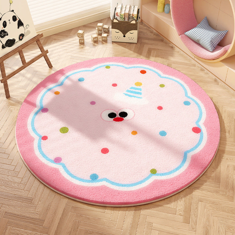 Playful Bow-Patterned Round Area Rug