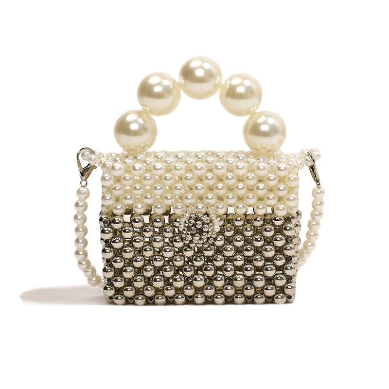 Pearl-Embellished Evening Handbag