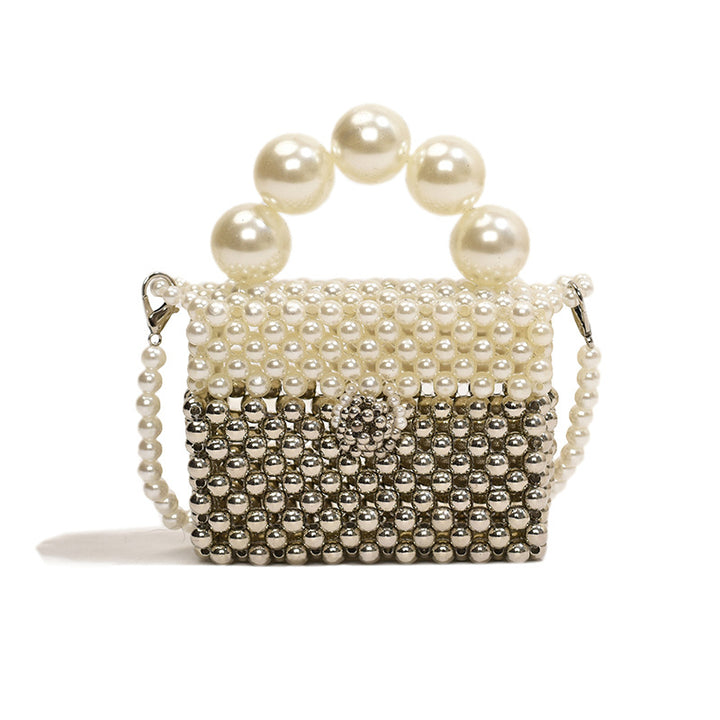 Pearl-Embellished Evening Handbag