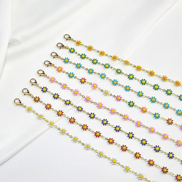 Colorful Floral Chain Bracelet Kalsten