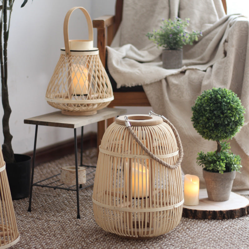 Stylish Rattan Lantern Kalsten