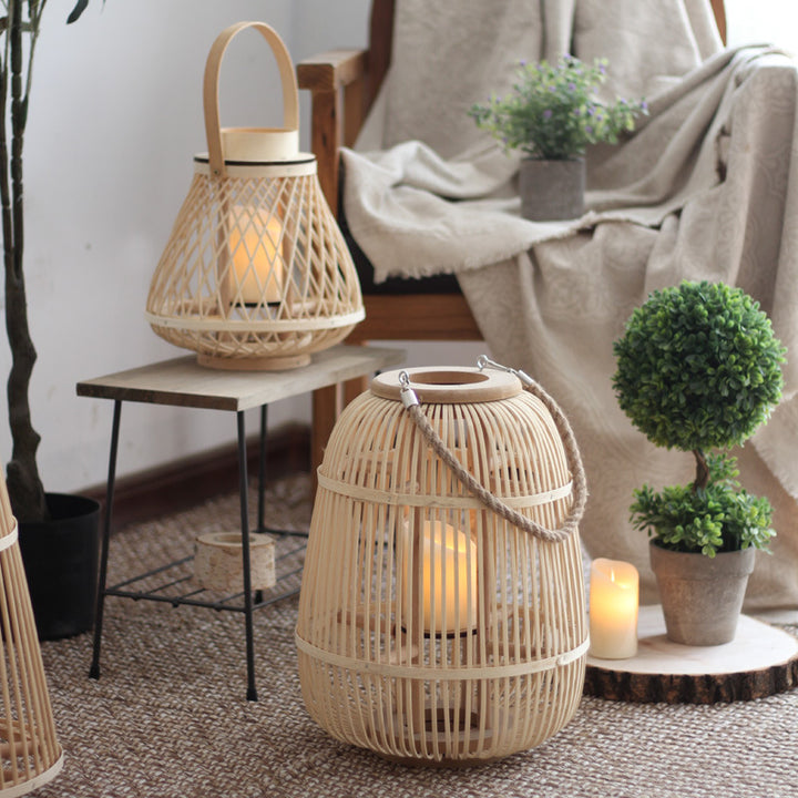 Stylish Rattan Lantern Kalsten