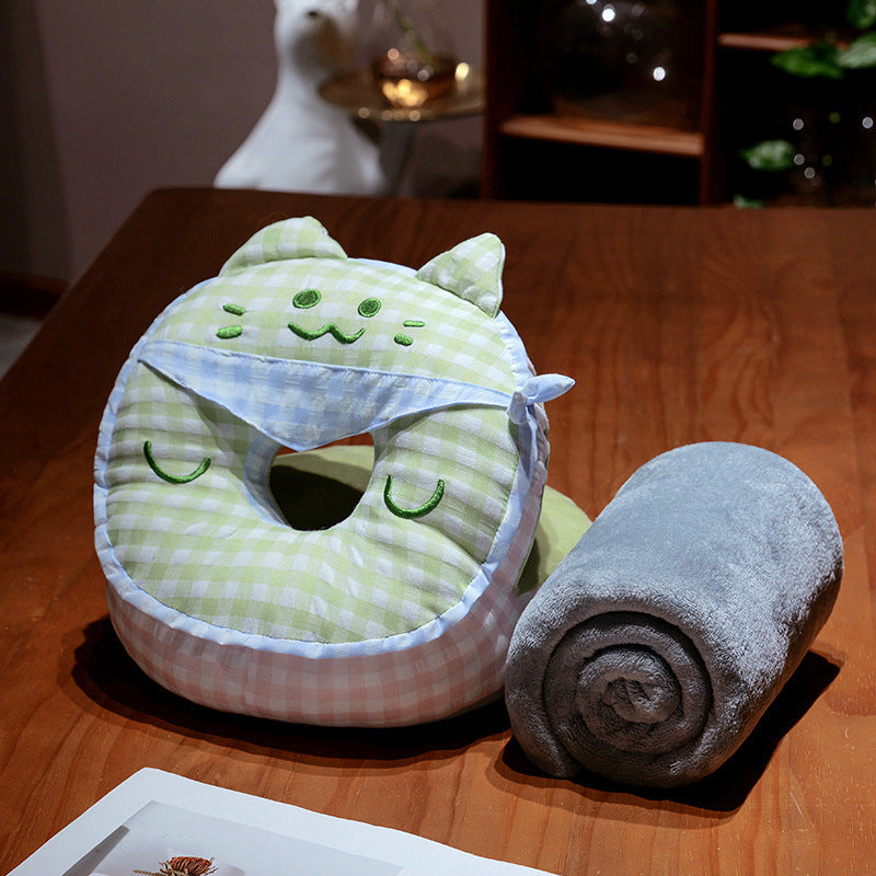 Ergonomic baby head support pillow against flat head, flower-shaped memory cushion