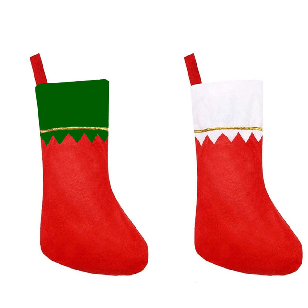 Festive Christmas stocking with elegant edging