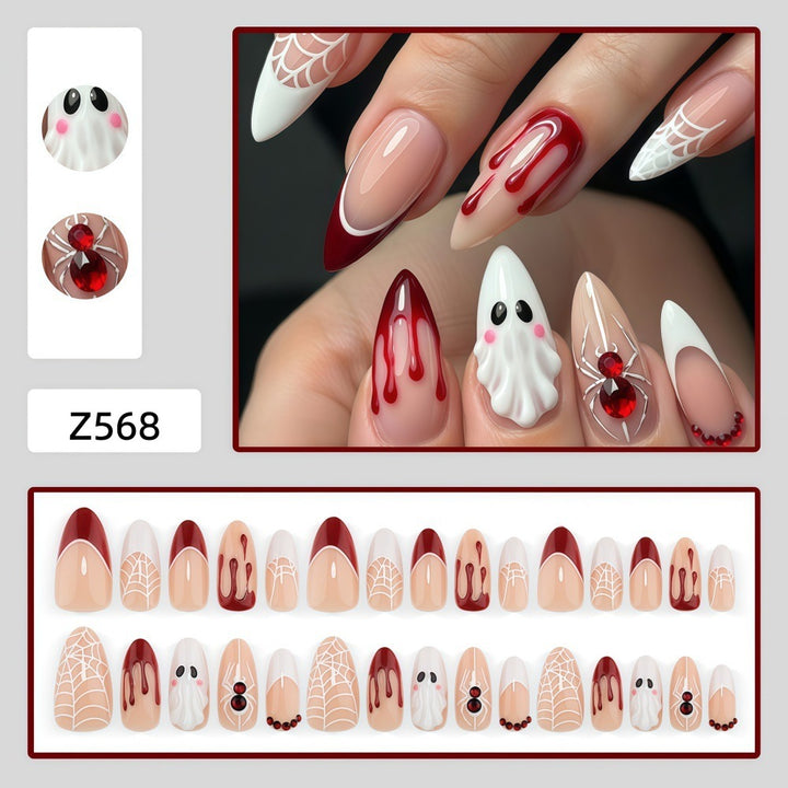 Halloween Artificial Nails with Creepy Design Kalsten