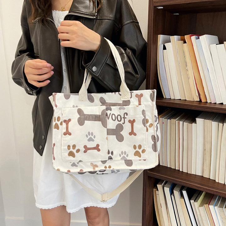 Charming Fruit-Print Tote Bag