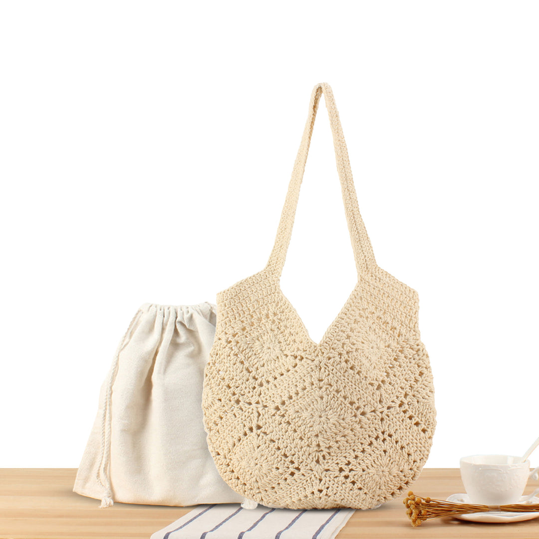 Hand-knotted tote bag with unique pattern Kalsten