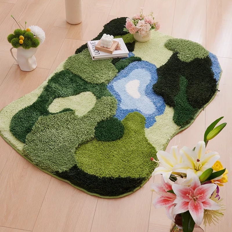 Floral Pattern Bath Mat