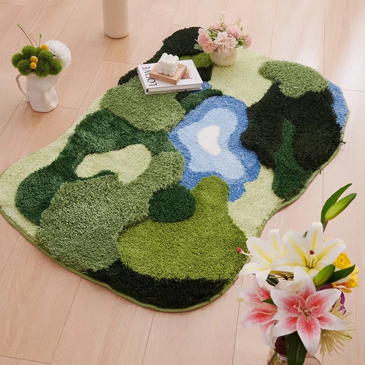 Floral Pattern Bath Mat