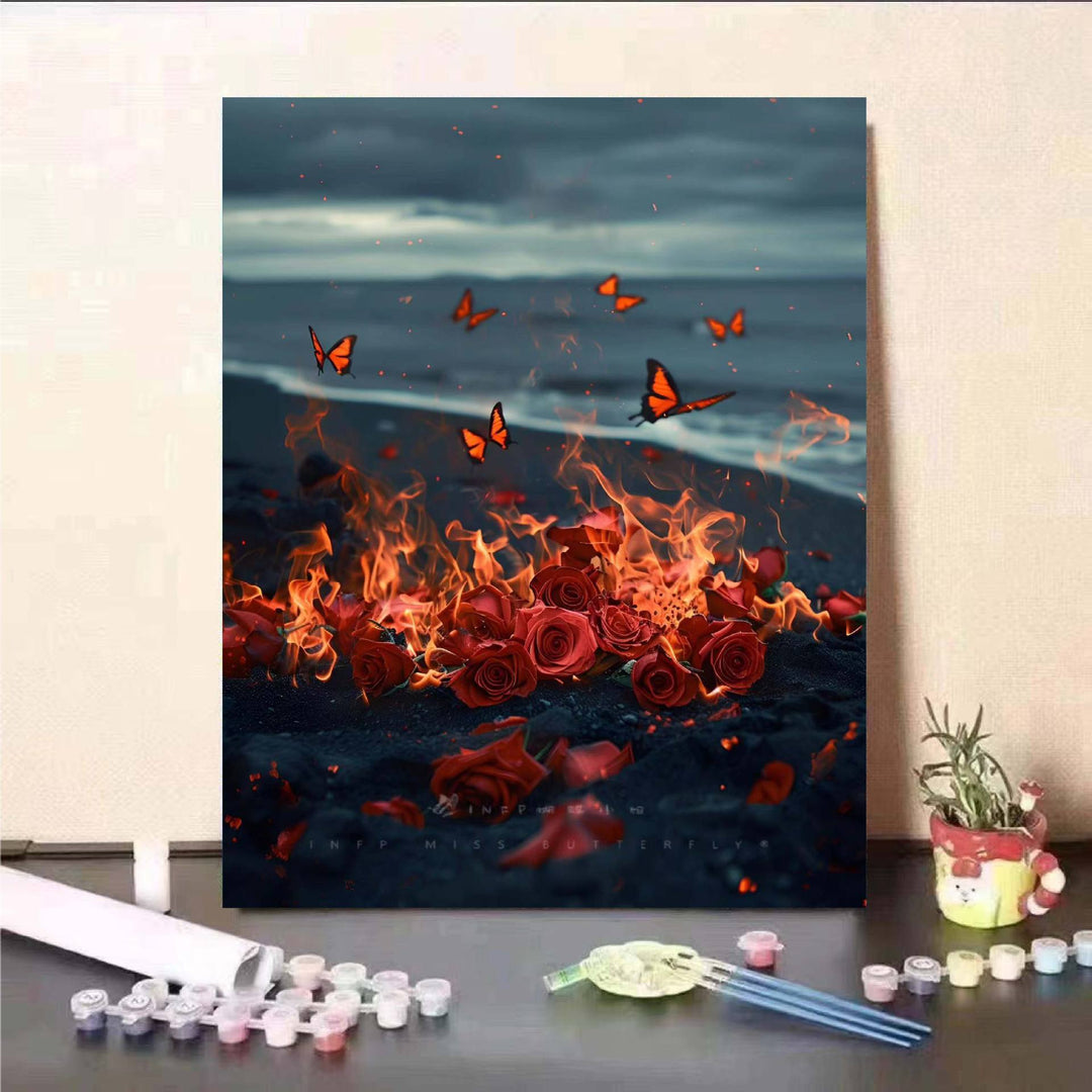 Floral Fantasy Paint by Numbers Wall Art Kalsten