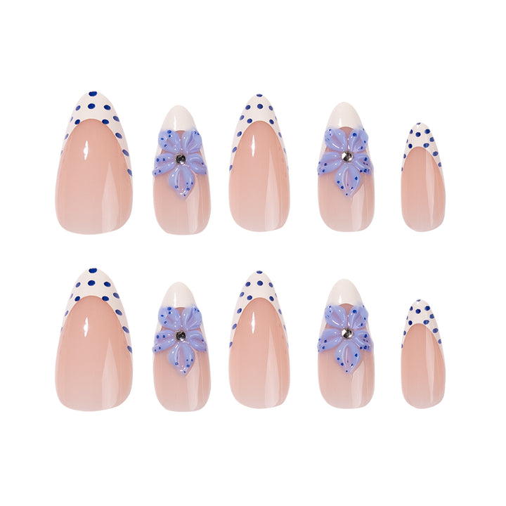 Artful stiletto nails with floral design Kalsten