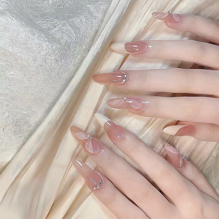 Natural Almond-Shaped Press-On Nails Kalsten