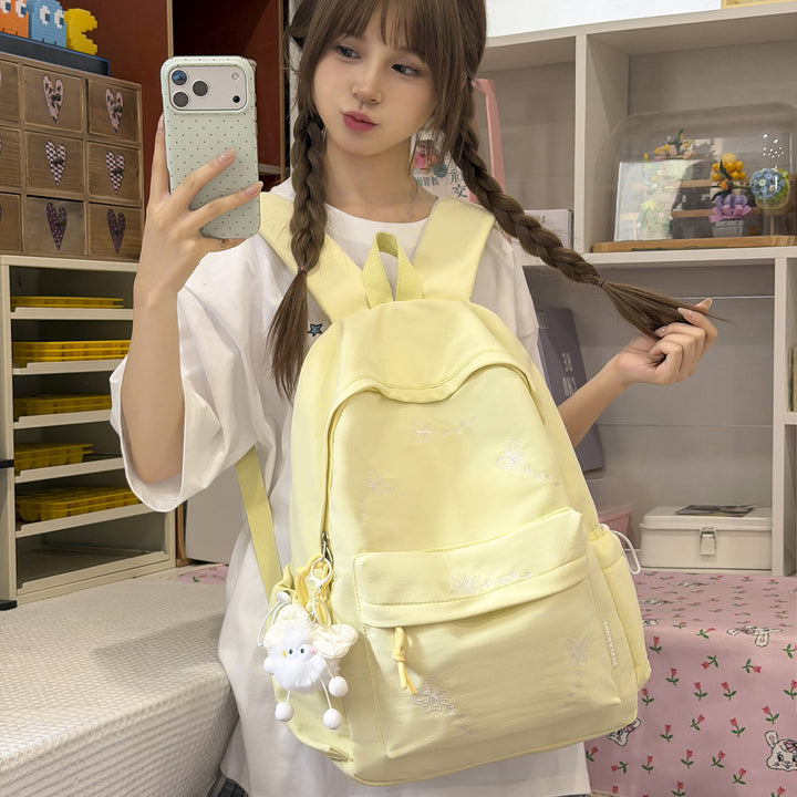 Cute Embroidered Multi-Pocket Backpack Kalsten