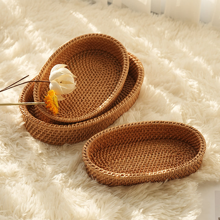 Oval Natur Basket made of Rattan Kalsten