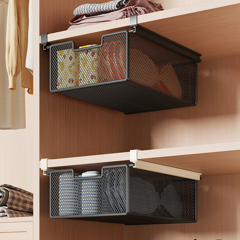 Under-Shelf Pull-Out Mesh Storage Basket