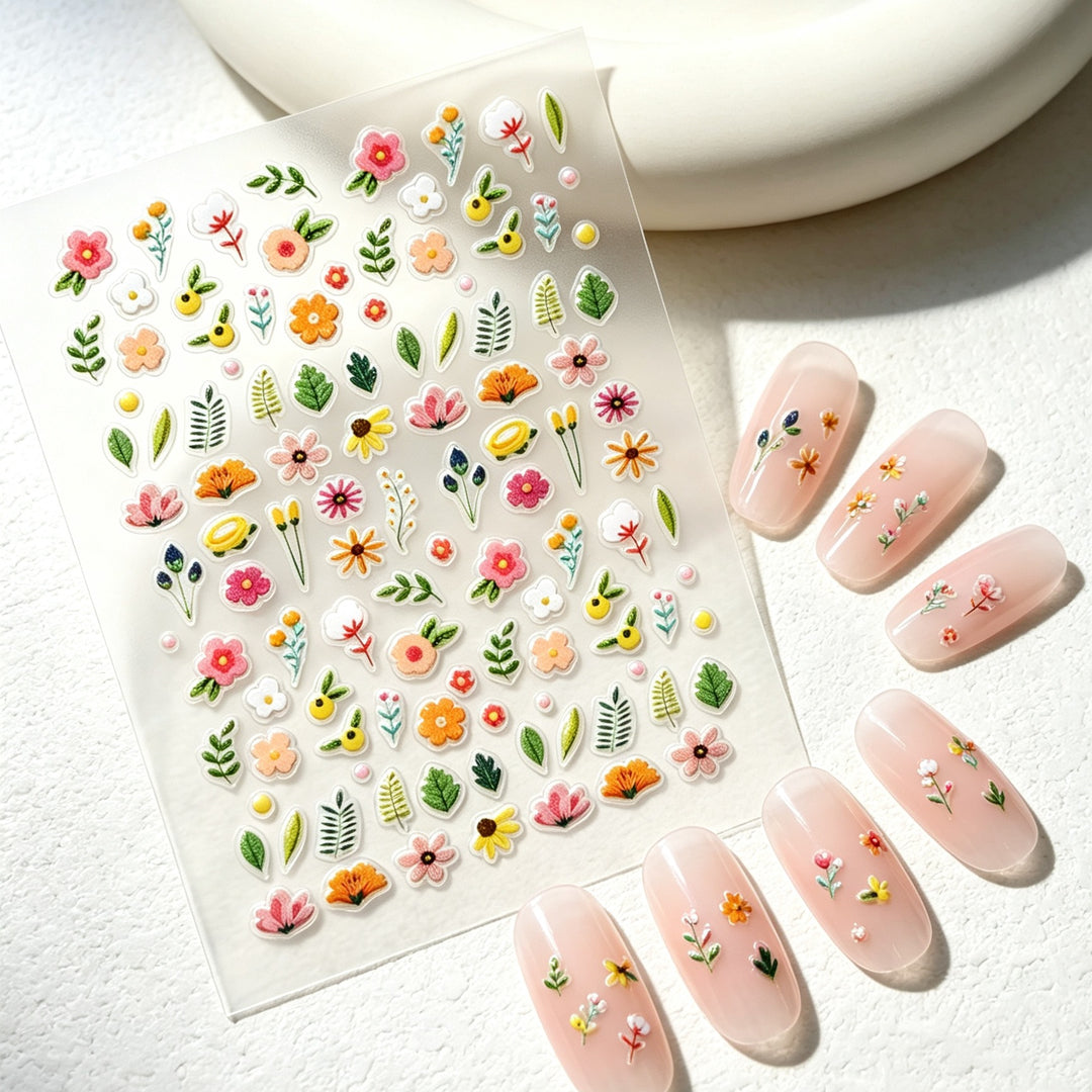Floral Themed Decorative Stickers
