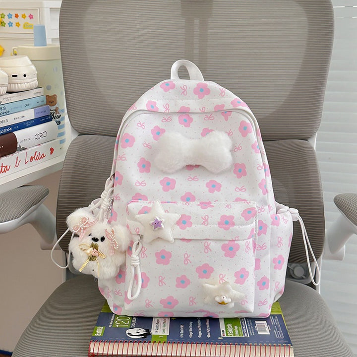 Floral-Embellished Patterned Backpack Kalsten