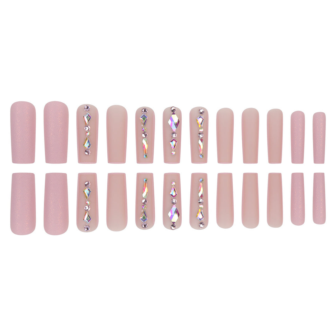 Decorative Rhinestone-Accented Press-On Nails Kalsten